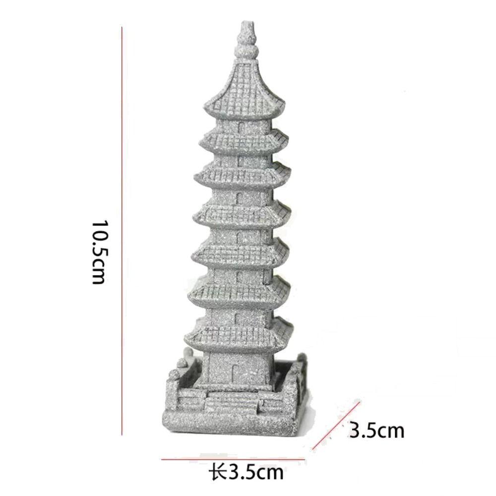 Multifunctional Gardening Sandstone Pagoda Pagoda Garden Miniature Sculpture  Aquarium Hiding Cave