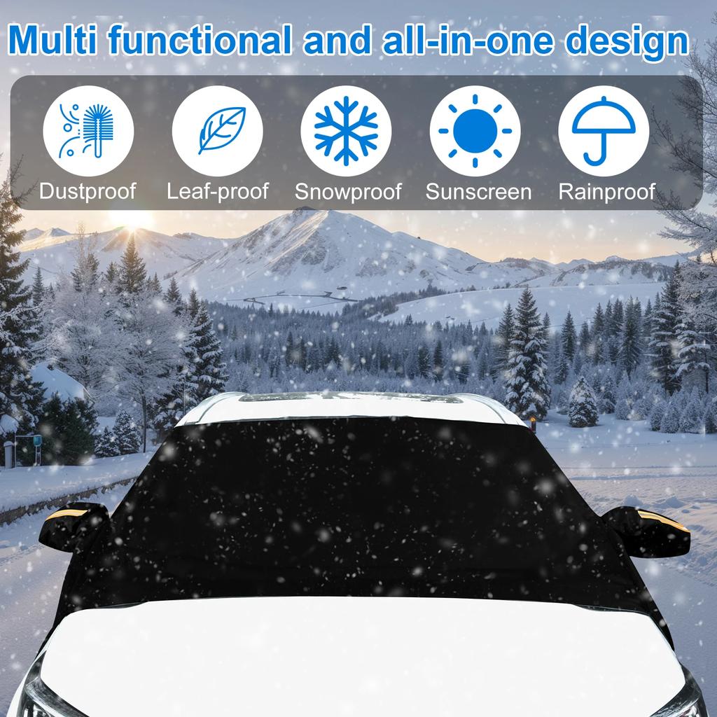 Auto Schnee-Sonnenschutz Abdeckung Isoliert Frostschutz Winter Dick Auto Frontscheibe Winddicht Schutzabdeckung