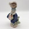 Used LLADRO "Beautiful Flowers" Figurine Ceramic Doll Ornament