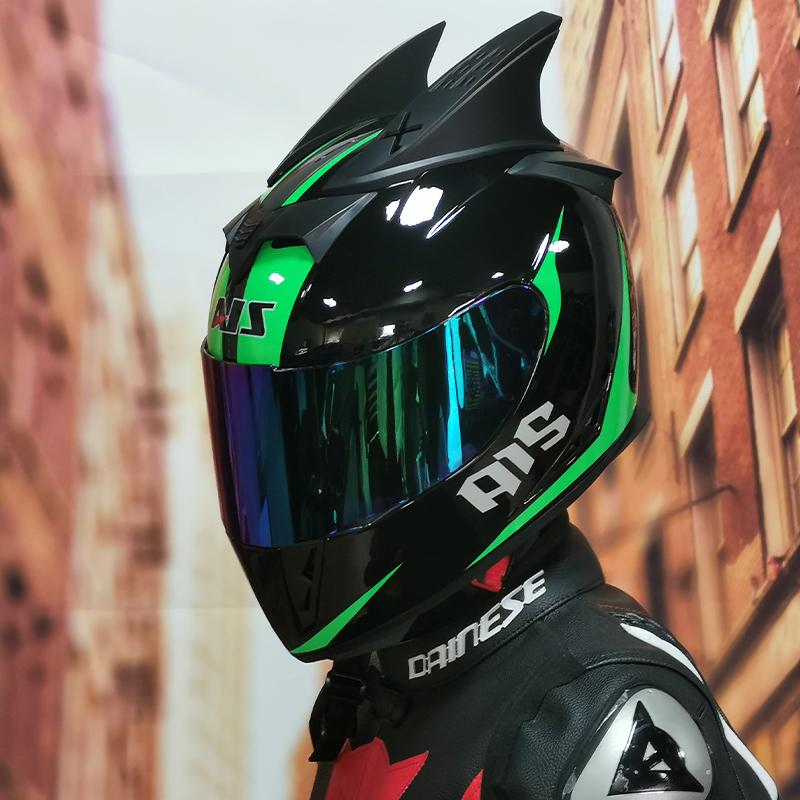 AIS motorcycle helmet men and women personality full helmet four seasons universal Bluetooth slot DOT ECE