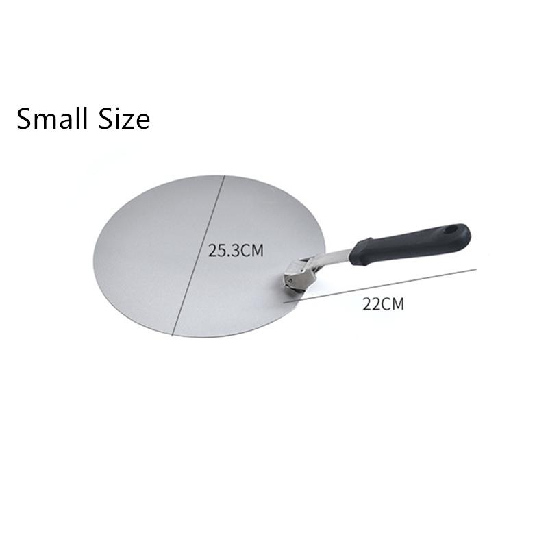 Placă de pizza din oțel inoxidabil, pliabilă, rotundă, non-stick, spatulă pentru clătite, lopată cu mâner din plastic, instrumente de copt pentru bucătărie