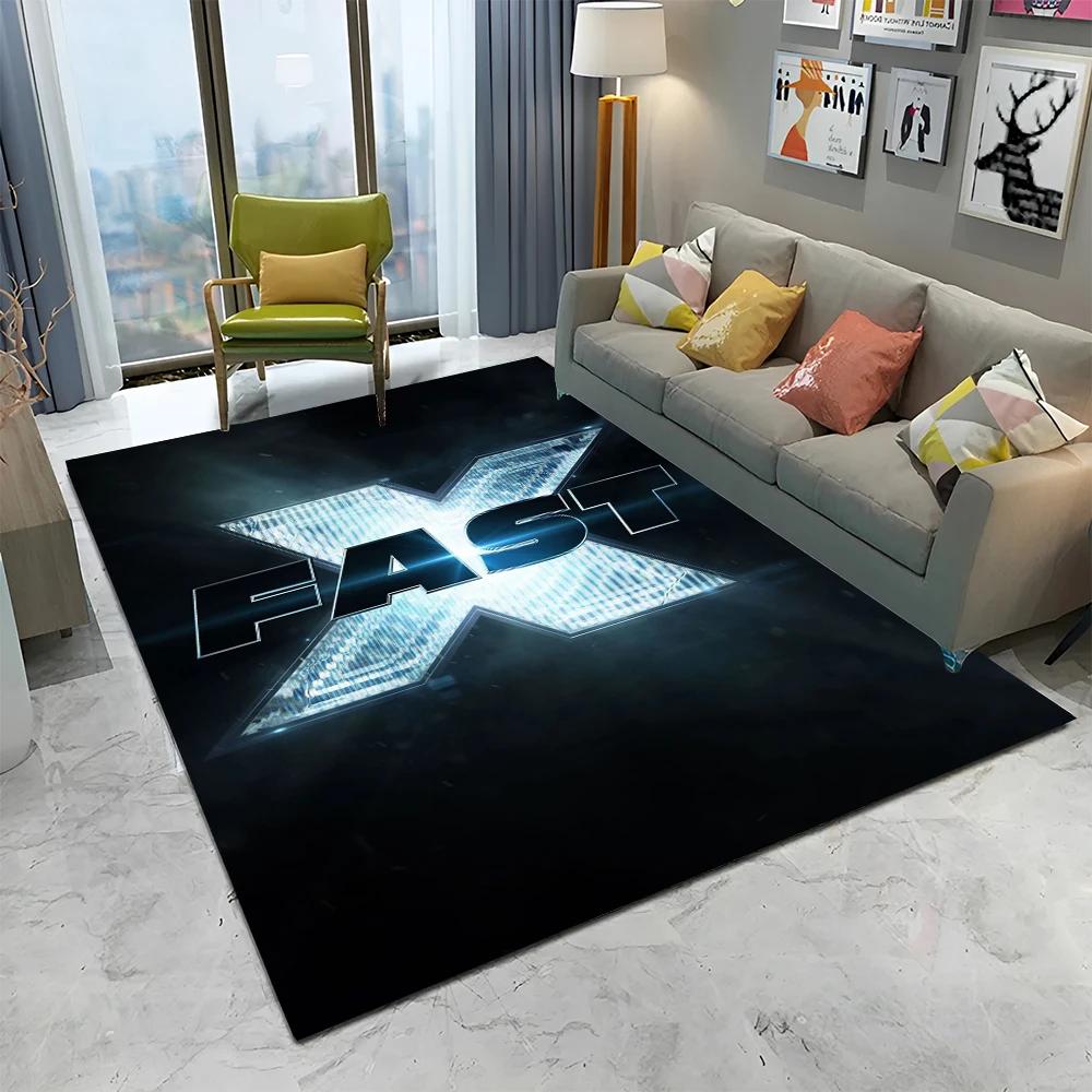 3D Printing HD 10 Fast & Furious X Carpet Rug for Home Living Room Bedroom Sofa Doormat Decor,kids Area Rug Non-slip Floor Mat