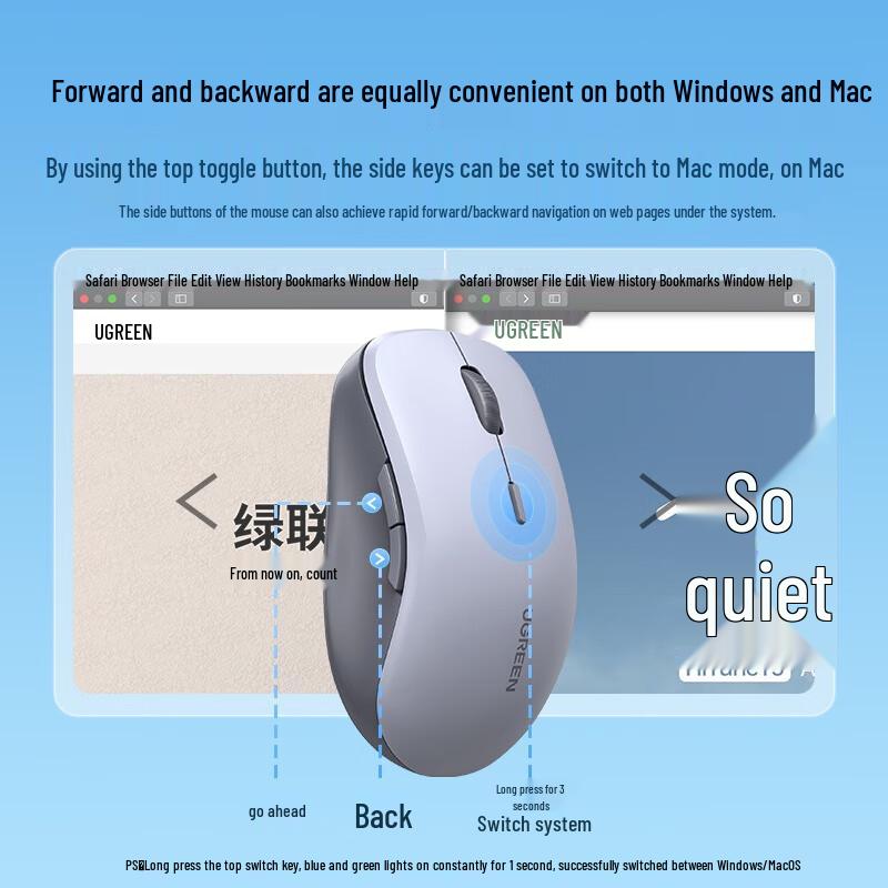 Ugreen Wireless Bluetooth Dual-Mode Mouse