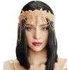 Chain Tassel Rhinestone Headband Shiny Bridal Headdress  Stage Performance
