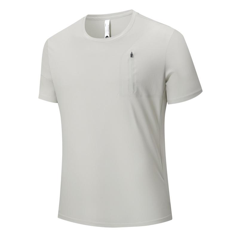 Ice Silk Unisex Short Sleeve Quick Dry T-Shirt - Breathable, Comfortable, Casual Round Neck, 2025 New Outdoor Fitness Wear