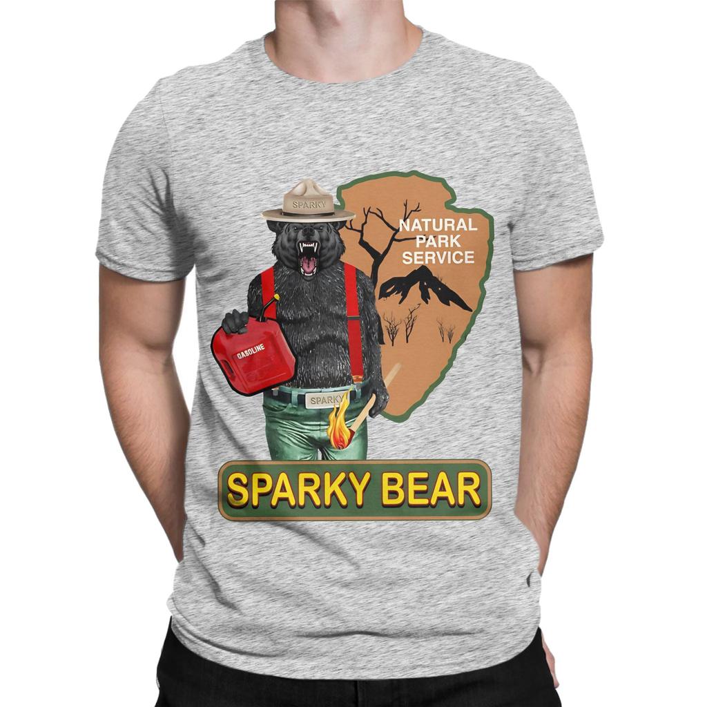 Smokey bBears Cousin Sparkey Funny 100 Cotton TShirt Smokey bBear Tees Tops For Unisex