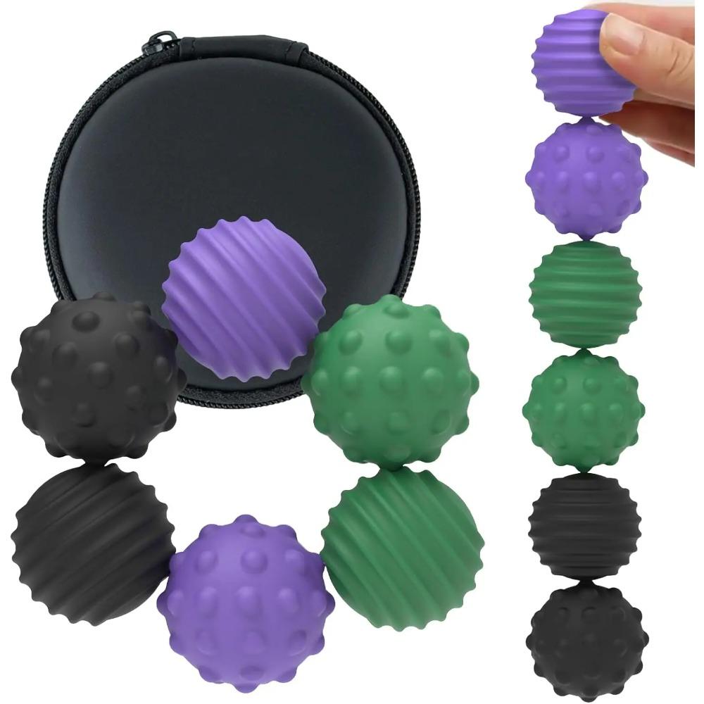 Topmix Kid Silicone Magnetic Sensory Balls Fidget Toy Worry Balls Autism Calming Fidgeting Toy Adults Anxiety Relief Stress Sensory Toy
