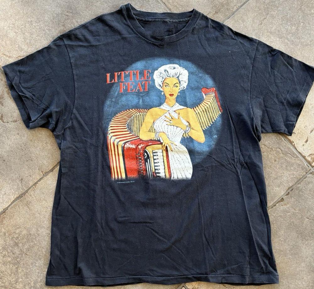 Vtg 80s Little Feat Business As Usual Short Sleeve Black All Size T-Shirt AL357 Unisex T-Shirt XL