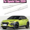4Pcs Stainless Steel Car Rearview Mirror Cover Anti-Scratch Sticker Trim for Hyundai Kona Kauai Encino 2017- Accessories
