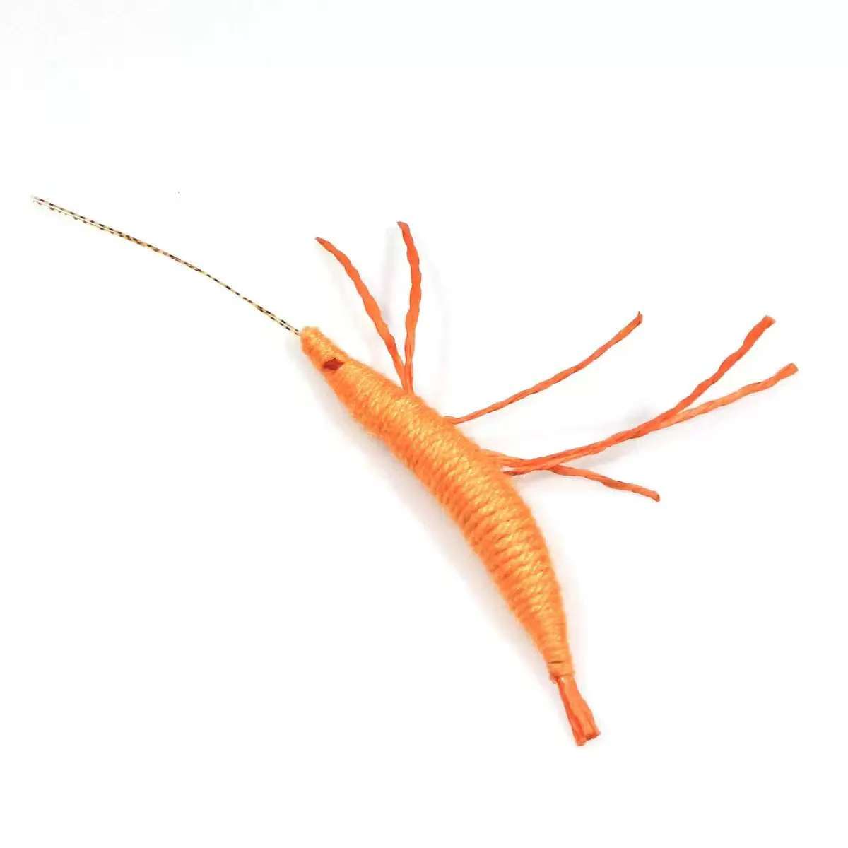 

New Woolen Prawn Cat Toy Contains Catnip Simulated Insects To Play with And Entertain Cats Chew Toys