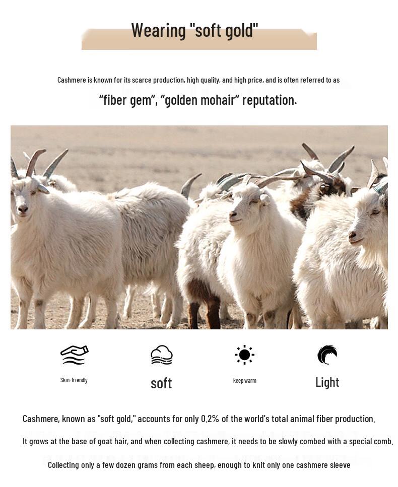 Romon Men's Lightweight Pure Cashmere High-Neck Sweater