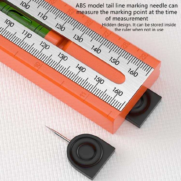 Multifunctional Depth Measuring Ruler Adjustable Woodworking Multi Angled Marking Ruler Positioning Scribing Protractor
