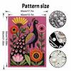 Peacock Flower Pearl Painting Kit with Frame Sparkling Bead Canvas Romantic Handmade Wall Decor Gift for Women