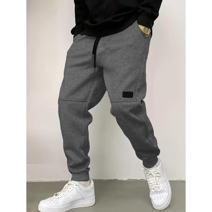 Men'S New Solid Color Sweat Pants Trend Retro Casual Drawstring Pants Male