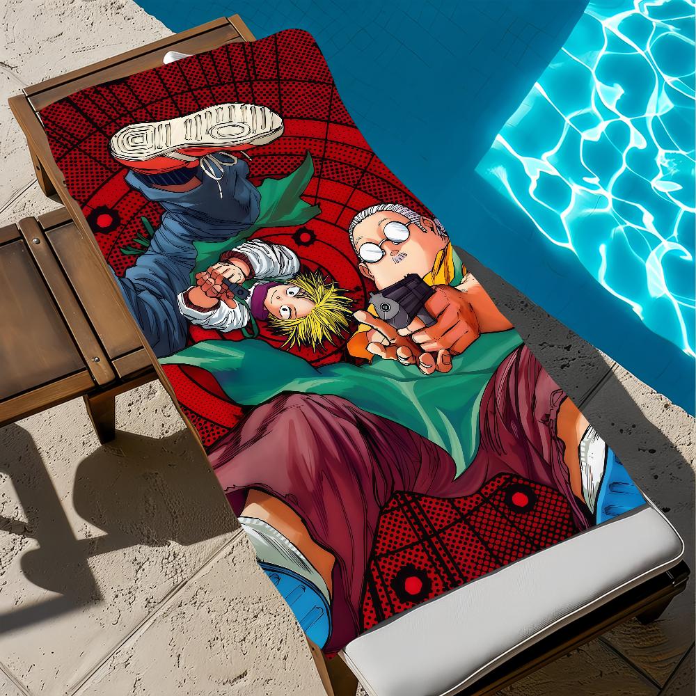 S-sakamoto anime Towel Large Quick-Drying D-daysMicrofiber soft Beach Towel for Travel Fitness Sauna Bathing Camping