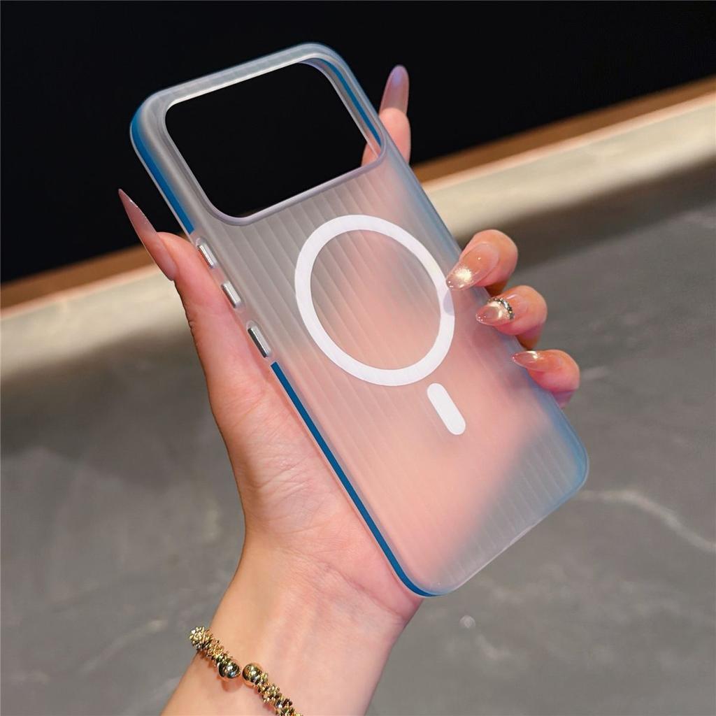 Case For Redmi K90 Max K90 Pro Max K80 Magnetic Frosted Semi-Transparent Hard Shell Corrugated Skin-feel Phone Cover