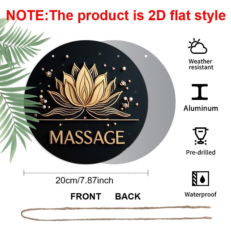 

2D Flat 1pc, Massage Round Aluminum Metal Sign, 8x8 in, Suitable for Living Room, Bedroom, Porch and Front Door A Vibrant and Serene Decor, No 1pc