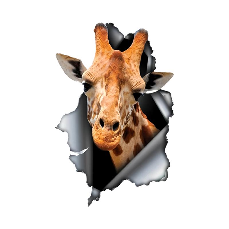 

3D Жираф Прориває Стіну Наклейка на Автомобіль, Водонепроникний Вініловий Матеріал Аксесуари, Цікава Для Автомобілів, Вантажівок, Мотоциклів, Стін 15cm-Longest Side