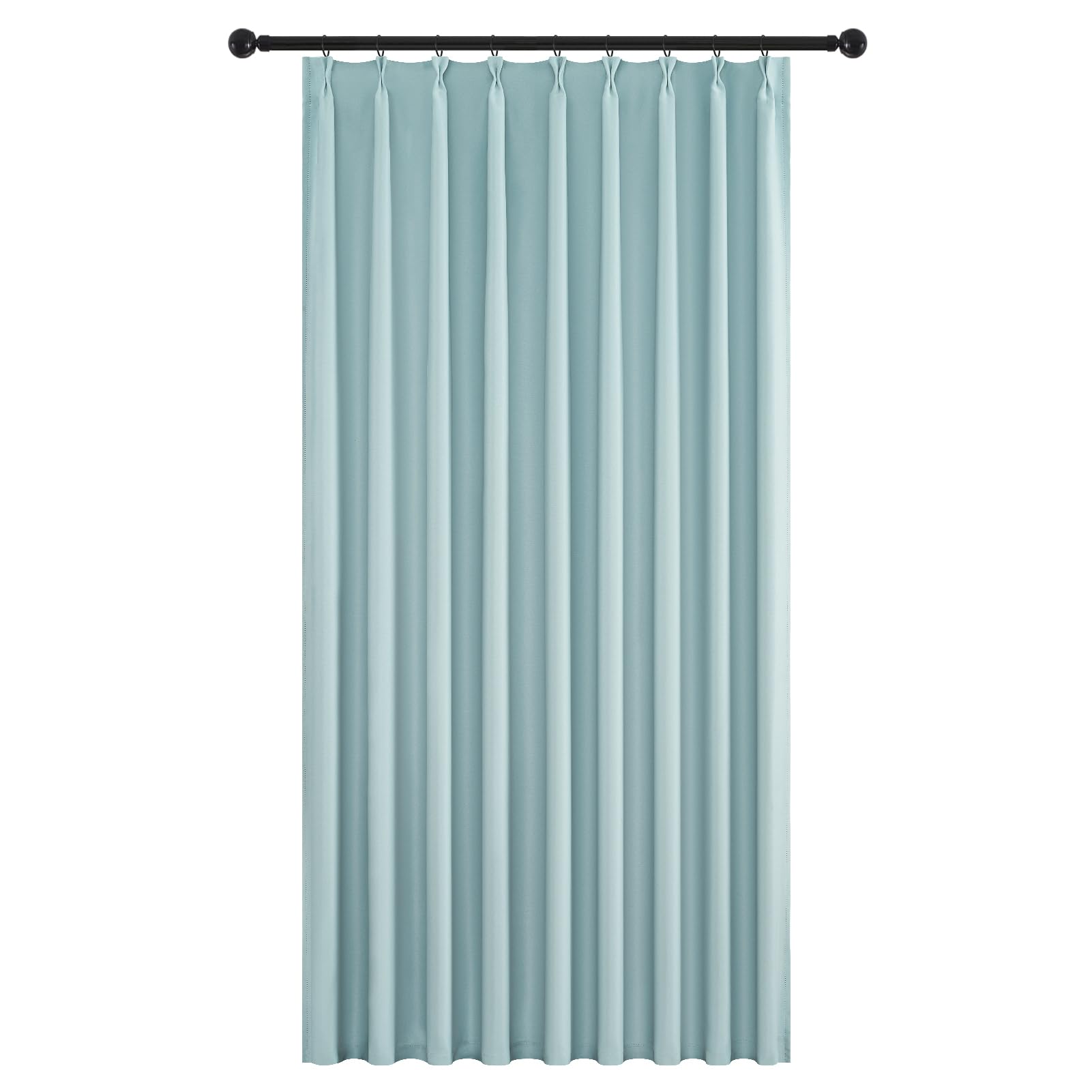 

Topfinel Блэкаут Термо Однотонный 130см Шириной х 178см с для Гостиной и Звукоизоляционные Шторы, Изоляция, Панель, Длинный, Синий, Крючки, Спальни, синий