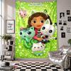 Wall TapestryGabby’s Dollhouse Art Hanging Cloth Decorative Background Cover for Room Decoration