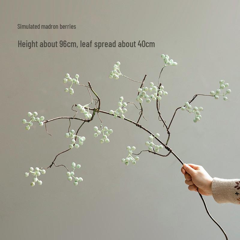 High-End Wabi-Sabi Bionic Floral Art: Horse Chestnut & Artificial Flower Bouquet for Living Room Arrangement.