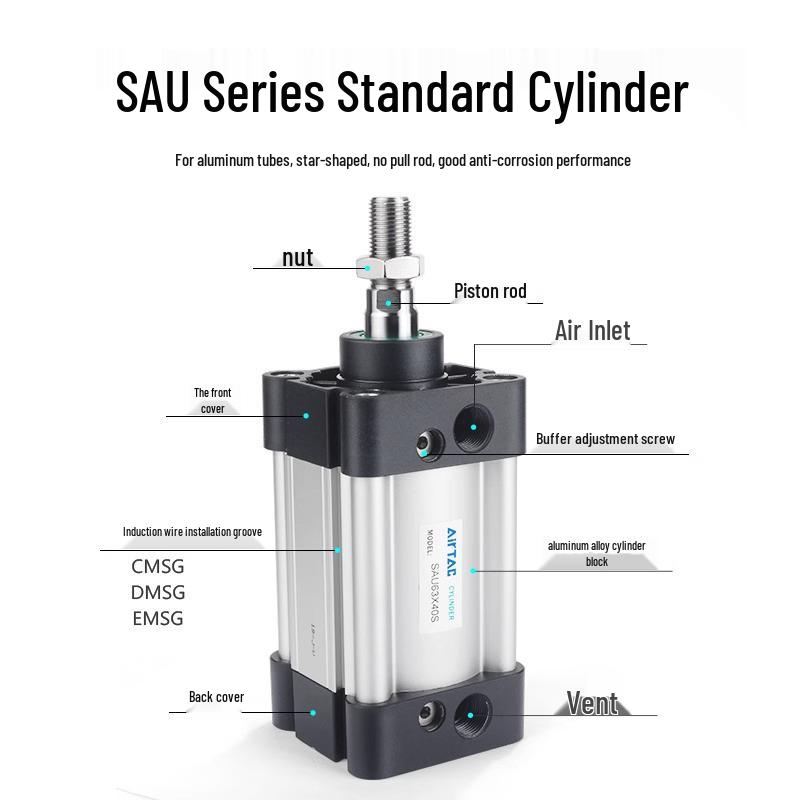 AIRTAC Cylinder SU Series - Sizes 50/63/25/50/100/150/200/250/300/350mm