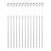 12PCS Flat Blade BBQ Skewers Hooked Handle Grill Skewers Kabob Sticks  Vegetable Skewering