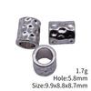 Concentric Circle Pattern Tube Spacer Beads Metal Loose Beads For Bracelet Necklace Hair Jewelry Craft Accessories For