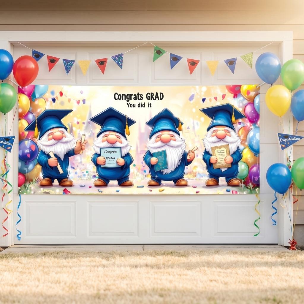 Graduation Flag, Graduation Garage Flag, Photo Decoration Props