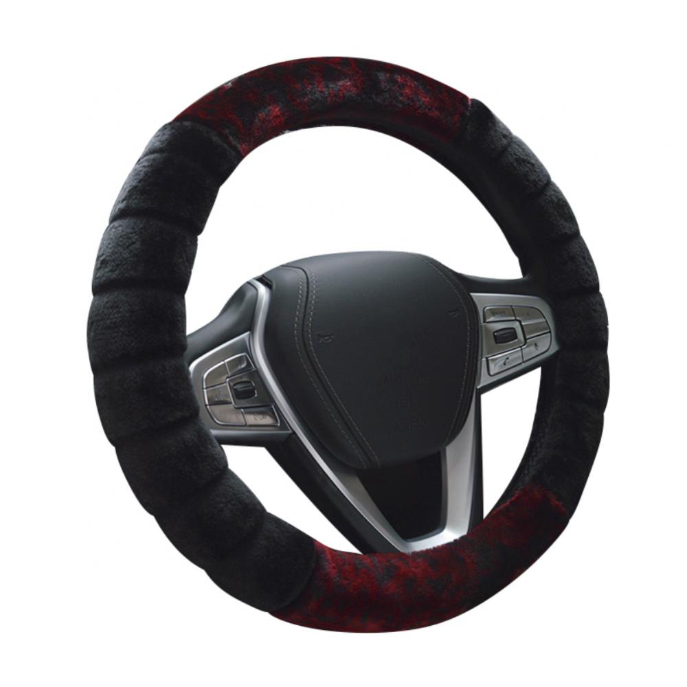 Βελούδινο Χειμερινό Κάλυμμα Τιμονιού Ζεστό Αντιολισθητικό Άνετο Κάλυμμα Τιμονιού Κοντής Γούνας Για 37cm - 38cm Αξεσουάρ Αυτοκινήτου