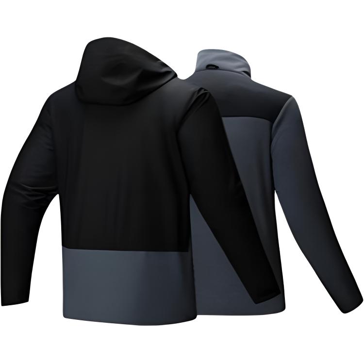 Anta Mens Outdoor Series 3 In 1 Hiking Hooded Zipper Long Sleeve Waterproof Windproof Breathable Durable Jacket Men Jacket 952447612-4