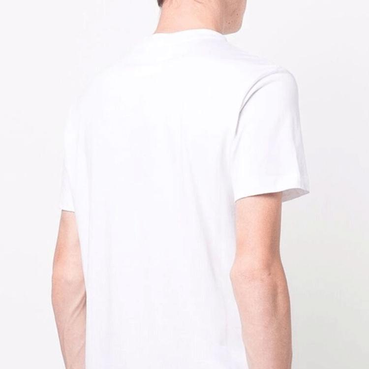 Emporio Armani Letter Logo Print Short Sleeve T-Shirt Men Tops White 1JPZZ-8N1TN5-0147