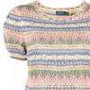 Polo Ralph Lauren SS22 Striped Mesh Knit Short Sleeve Sweater Women Tops Pink 211872825-001