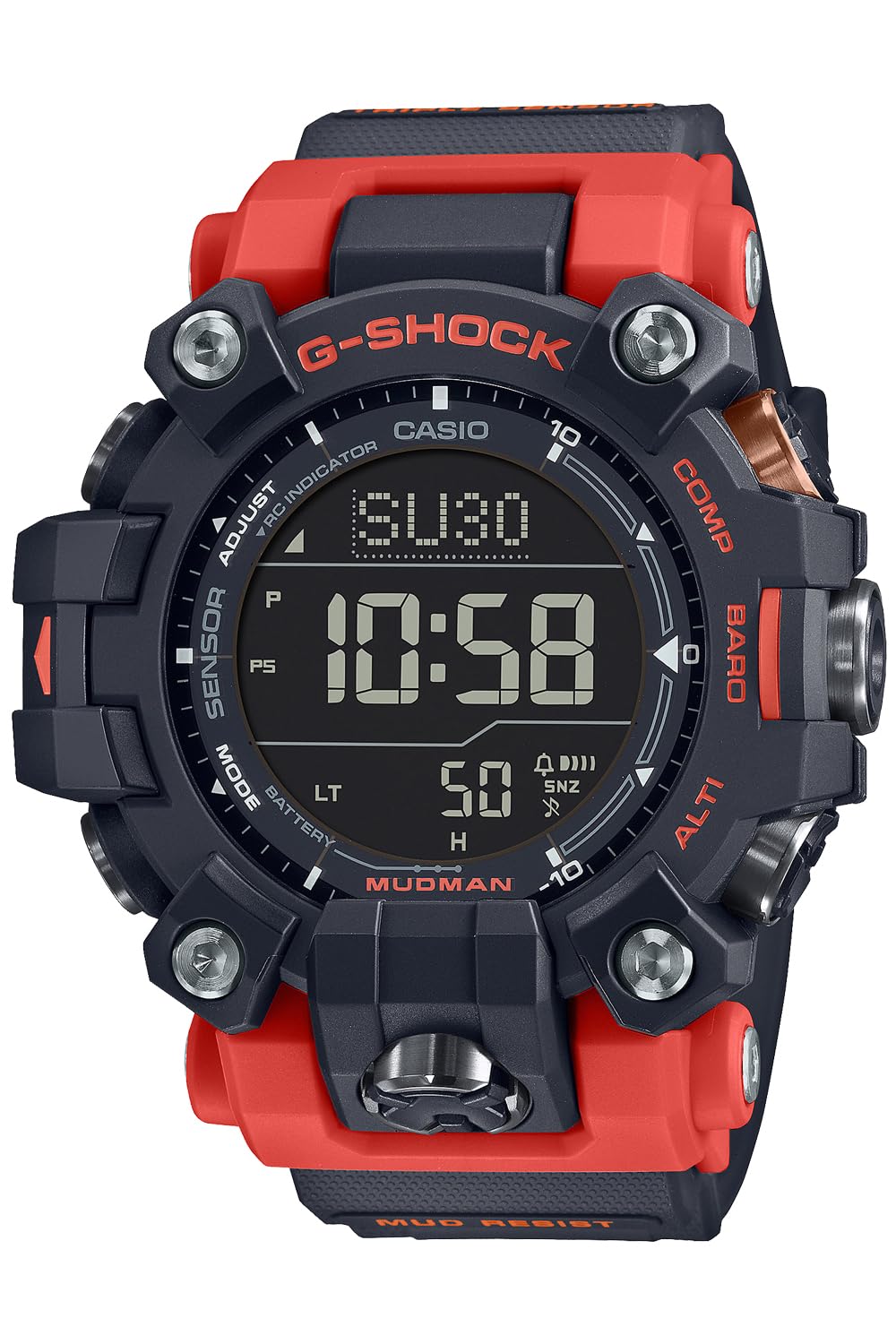 

Casio MUDMAN Solar Made with Biomass Gray G-Shock Radio-Controlled Watch, Plastic, GW-9500-1A4JF, Men s,