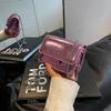 Mini Crossbody Shoulder Bag for Women Fashion PU Crocodile Texture Shoulder Bag with Chain Strap Magnetic for Daily Essentials