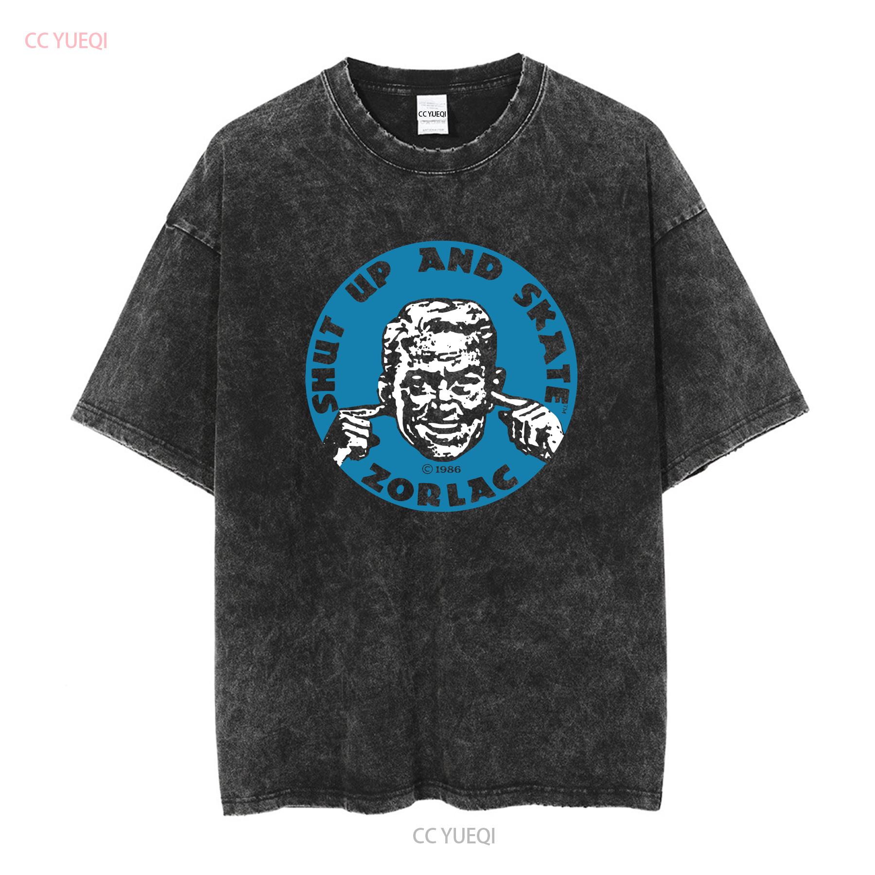 

SALE Shut Up And Skate Zorlac Skateboards Blue T shirt Black Size S to 5XL vintage Washed Unisex homme Comfortable Soft fashion L