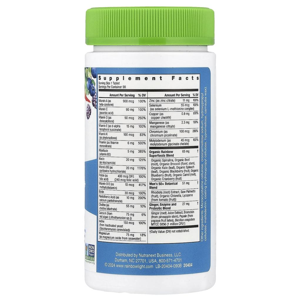 Men'S One™ 50+ Daily Multivitamin, High Potency, Veggie Tablets, 90 Tablets