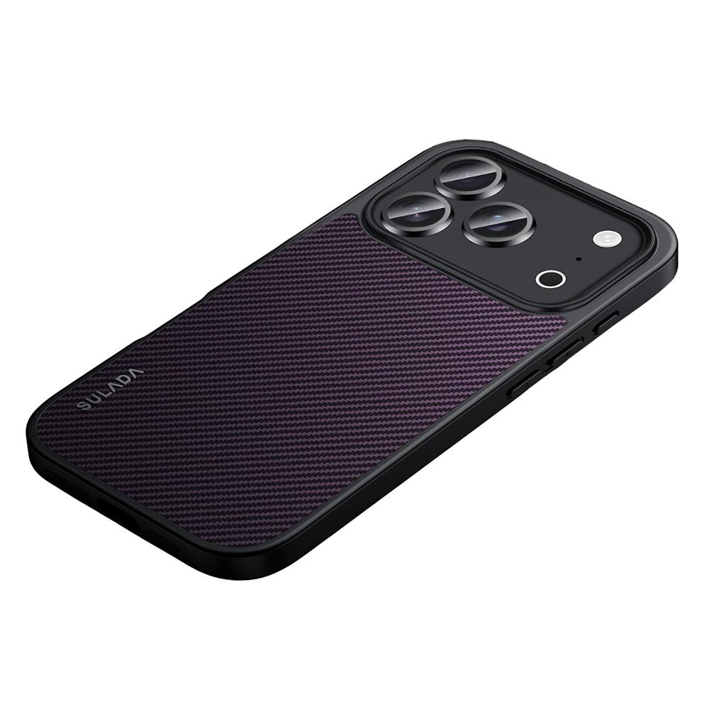 SULADA For iPhone 17 Pro Case Compatible with MagSafe Metal Lens Frame PU+TPU Phone Cover