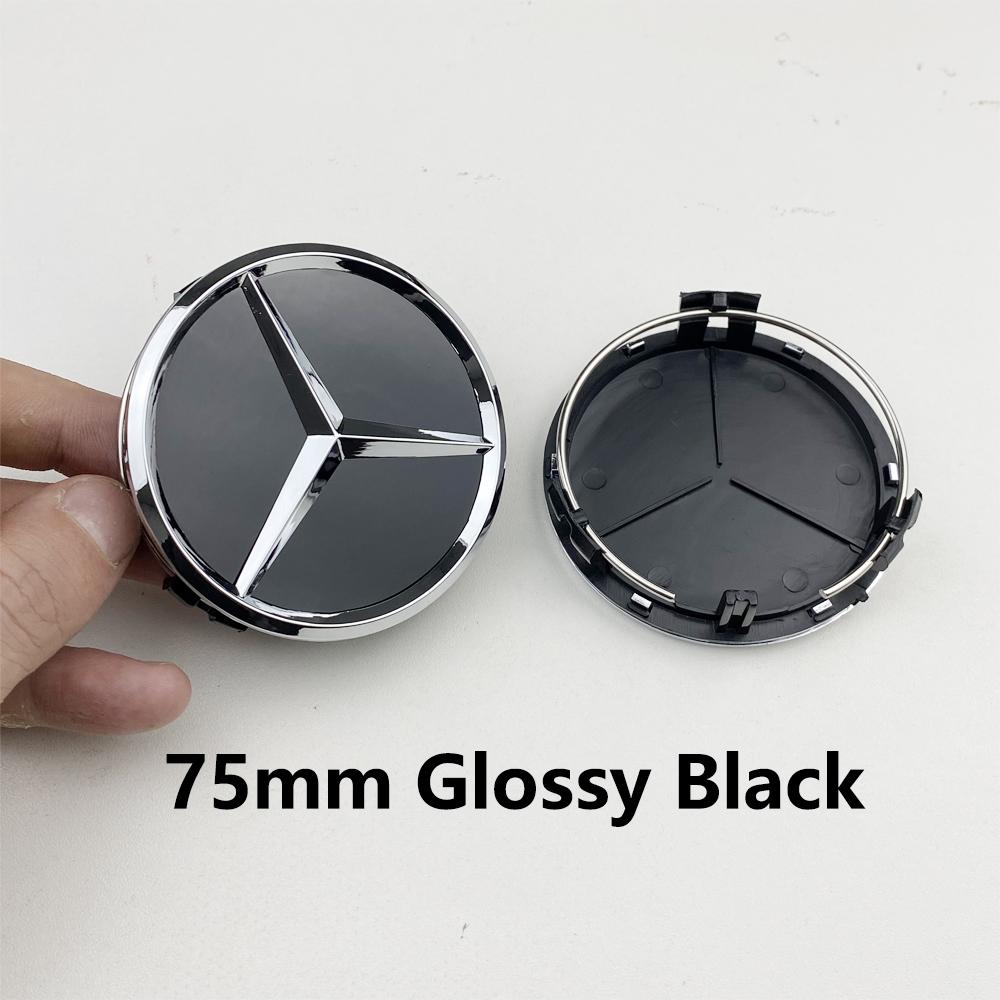 4pcs-AAA-75mm Glossy Black Car Wheel Center Logo Hub Cap For Mercedes Benz AMG W211 W205 W213 W203 C218 A207 CLA CLS E Class