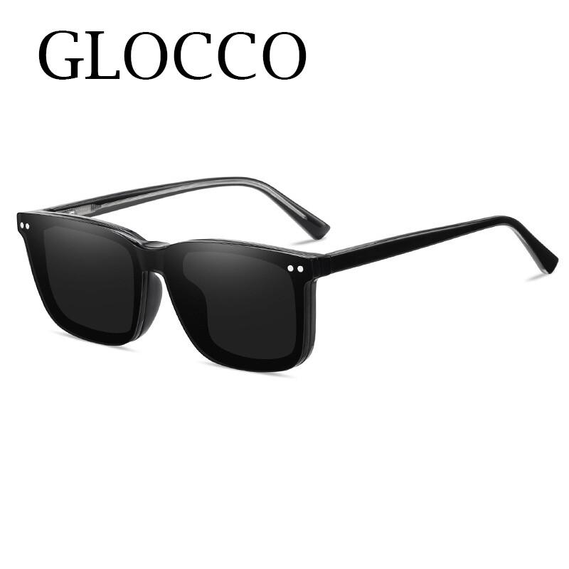 NOUVEAU dans Lunettes Optiques Myopie à Clip Magnétique TR90 Lunettes de Soleil Anti-Reflets pour la Conduite Teintes Noires Prescription Personnalisée