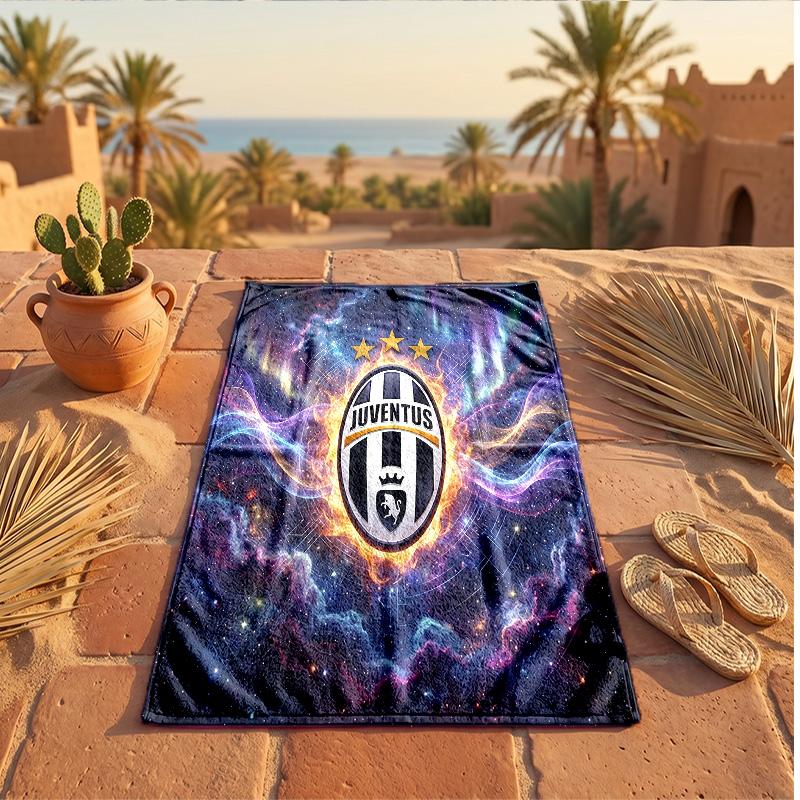 Asciugamano da Spiaggia in Microfibra con Stampa Juventus FC Asciugatura Rapida Assorbente Grande Asciugamano per Spiaggia Nuoto Viaggio