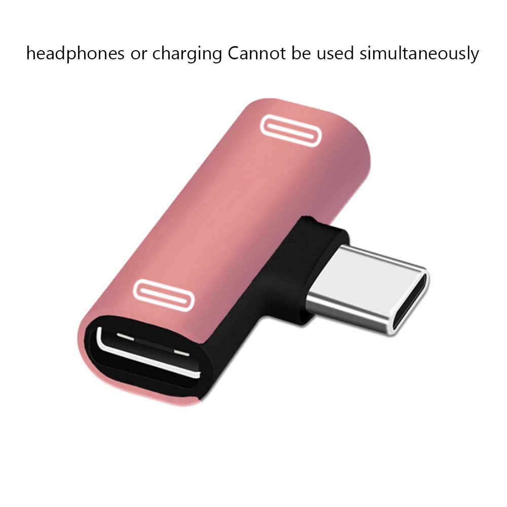 USB C Splitter Type C Male To Dual Type C Female Earphones Charger Adapter Splitter Converter