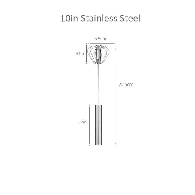 Kitchen Baking Small Tools Stainless Steel Egg Beater Hand Pressure Rotating Semi-Automatic Mixer Coffee Mixing Handheld Tools