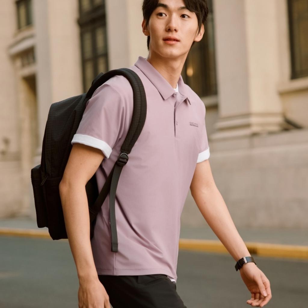 Skechers Breathable Solid Color Pullover Polo Shirt Men Tops P226M114-00YW