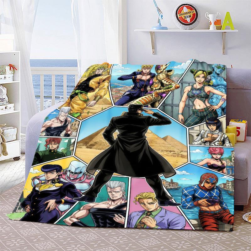 JoJo Bizarre Adventure Soft Warm Flannel Blanket Throw Cozy Lightweight Blanket for Bed Sofa Home Decor -QJY