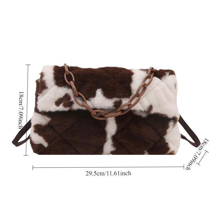 Plush Bag for Ladies, 2026 New Fashiable Autumn and Winter Texture Plush Large Capacity Shoulder Crossbody Bags