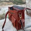 Men's Leather Messenger Satchel Shoulder Briefcase Business Bag Hand-Made