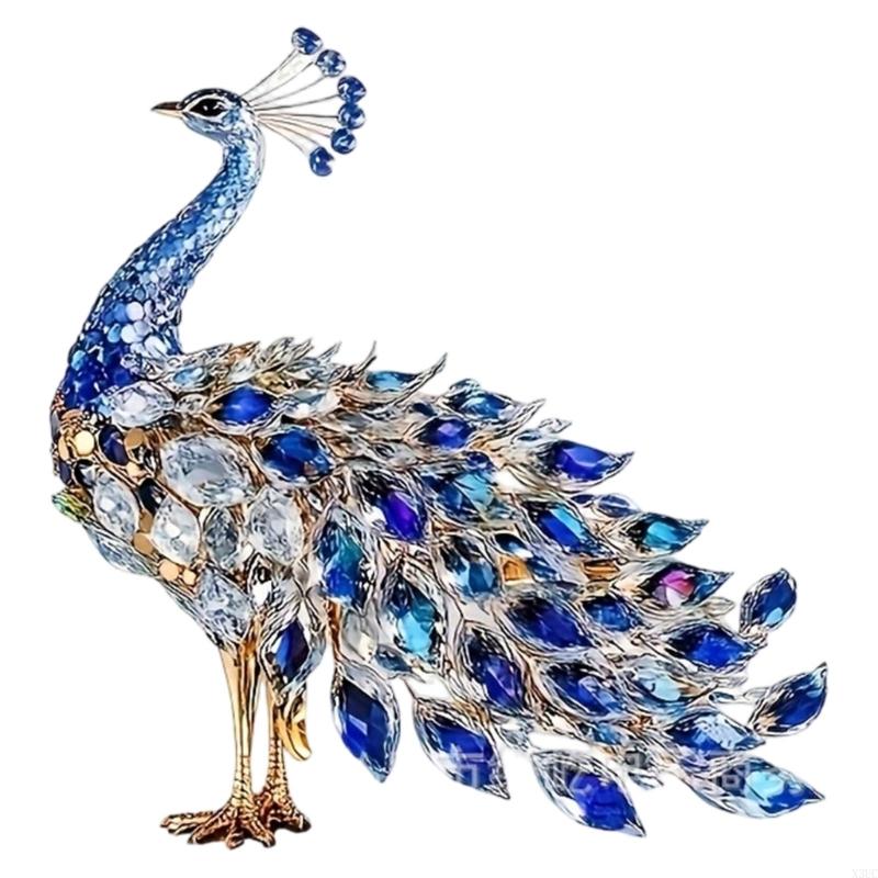 Acrylic Peacocks Statue Figurines Table Centerpieces Animal Figurines Sculptures X3UC