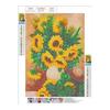 LEADINTOP Diamond Art Kit Flower Sunflower Mosaic Art Full Paste Diamond Painting Diamond Beads Popular Bead Art Bead Painting Cute Stylish Adults