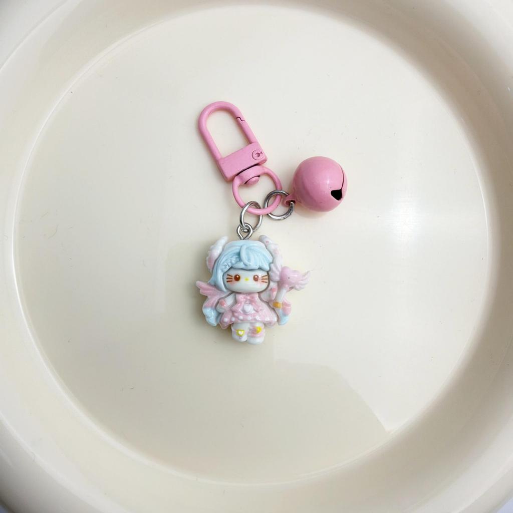 Adorable Cartoon Girl Keychain Bag Pendant - Cute Gift for Friends & Students
